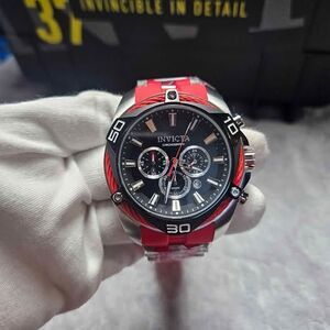 Invicta Bolt Men's Watch - 50mm, Steel, Red